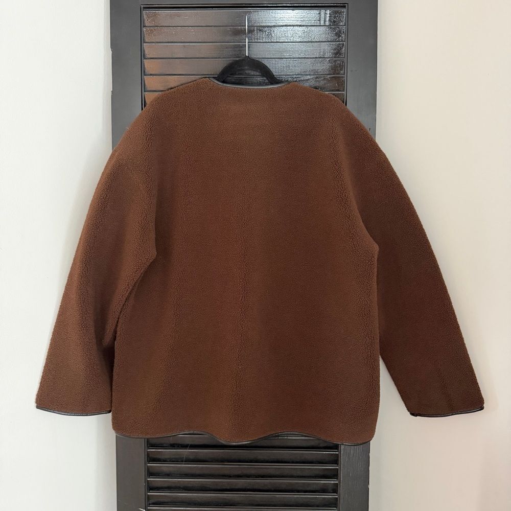 NWT Rebecca Minkoff Chocolate Brown Shearling Toggle Jacket Women’s Size XL - Picture 5 of 11